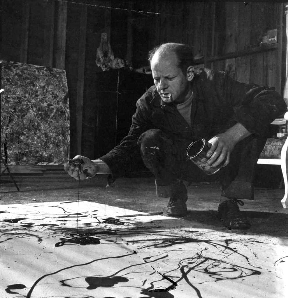 jackson pollock painting long island studio