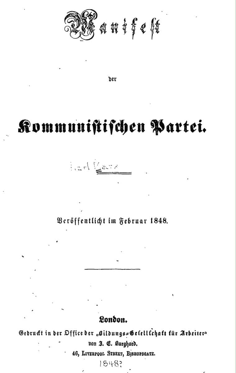 karl marx the communist manifesto