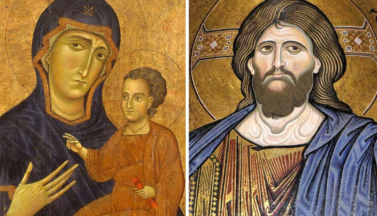 two byzantine icons hodegetria monreale