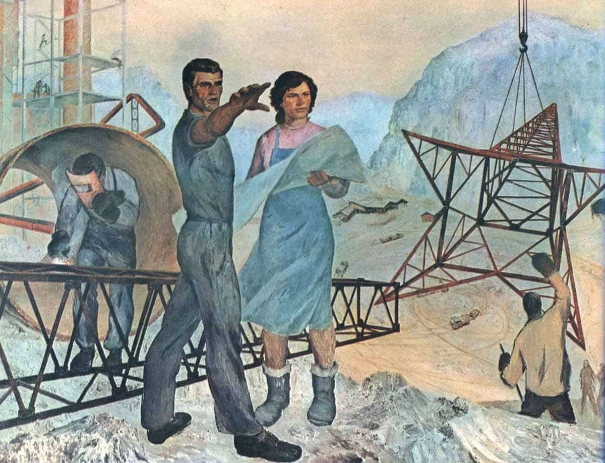 albanian industrialization painting