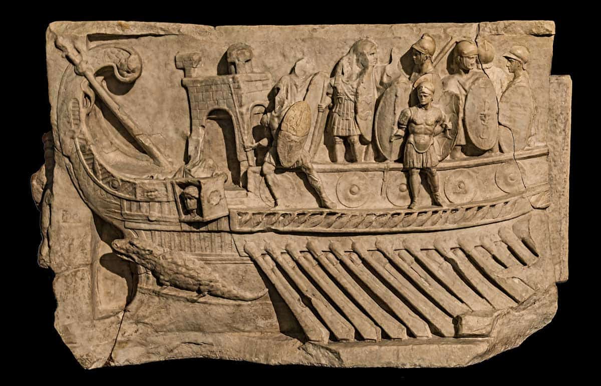 bireme roman naval actium praeneste