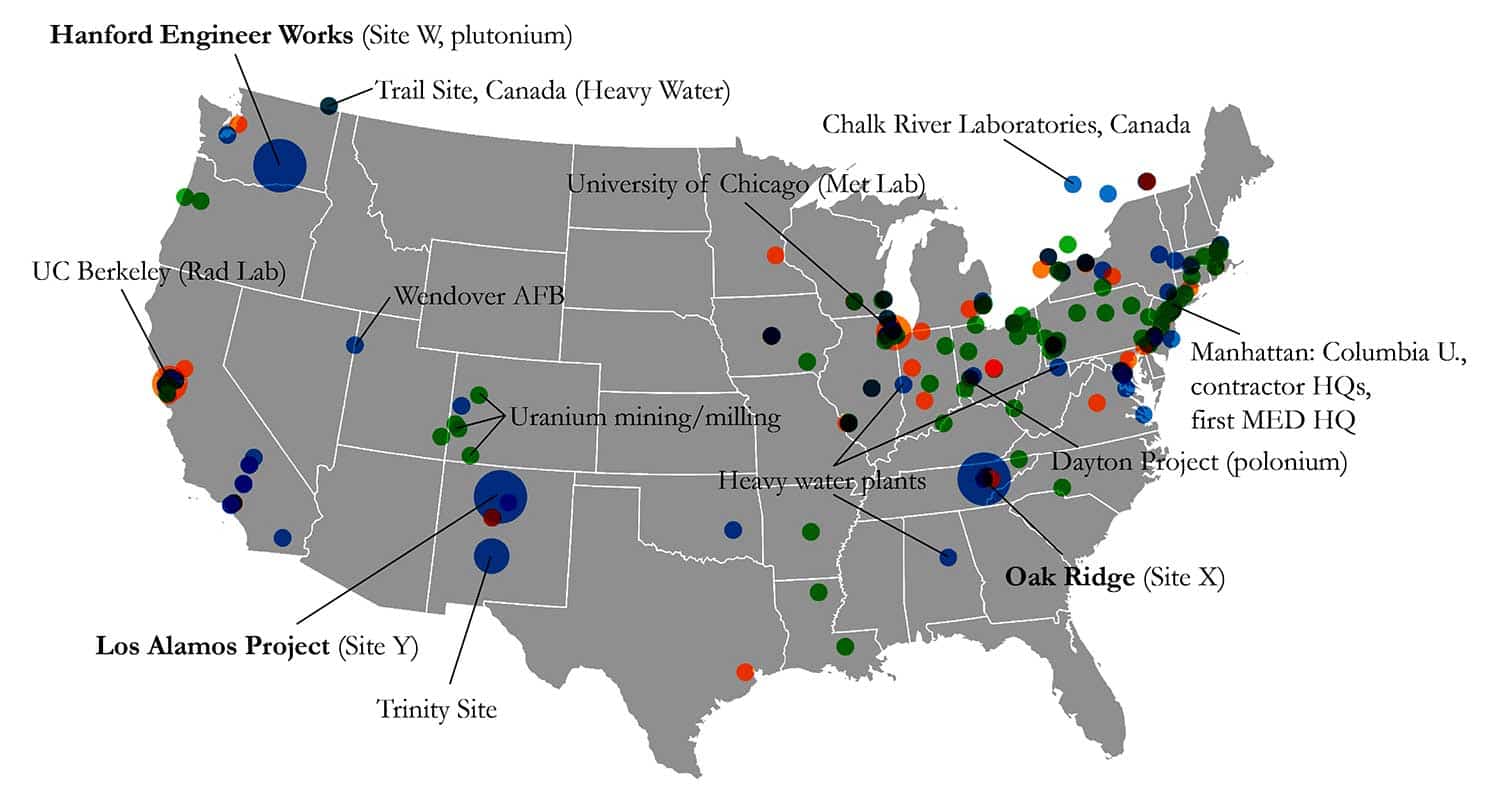 manhattan project map