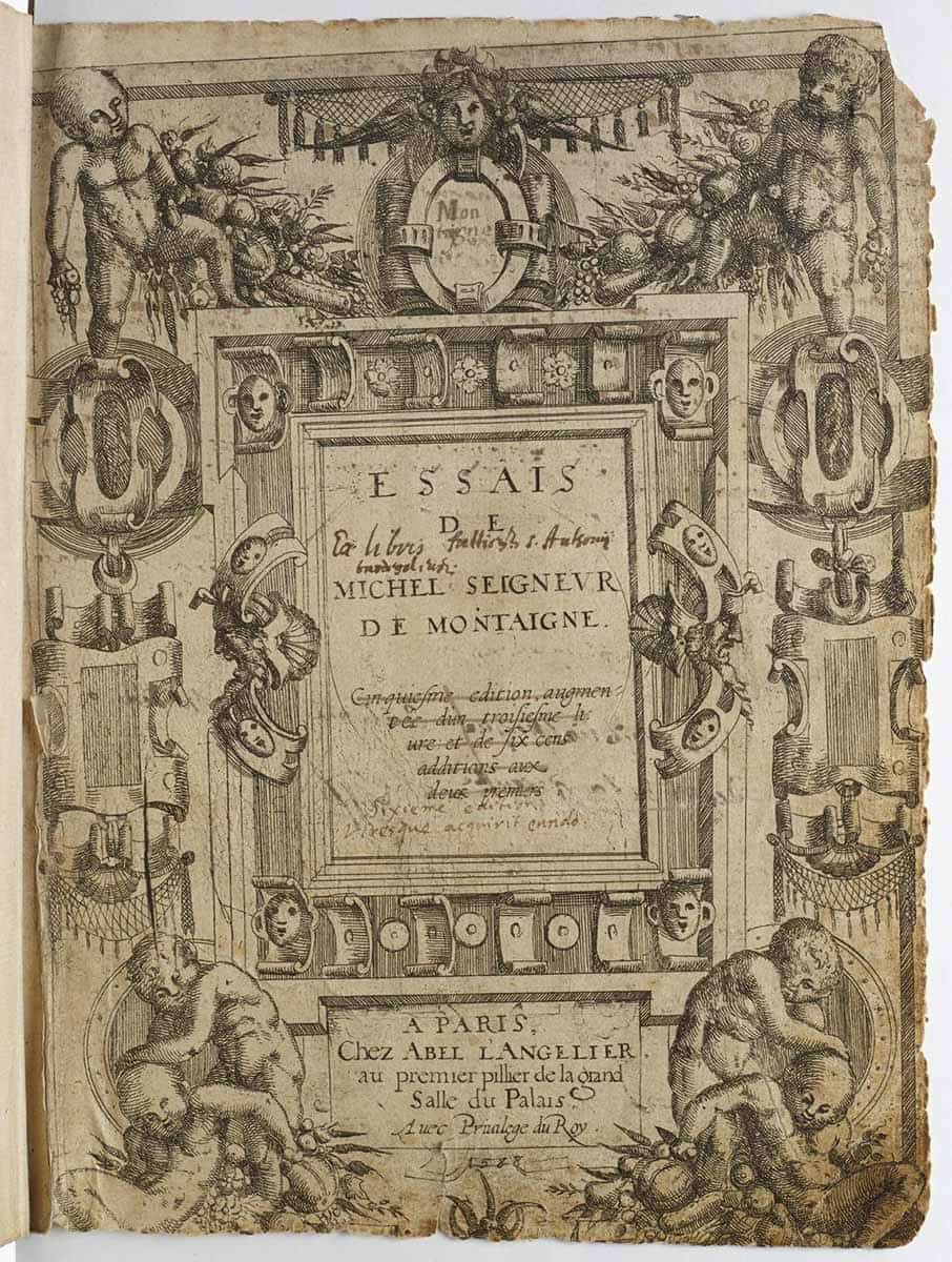 michel de montaigne essays frontispiece