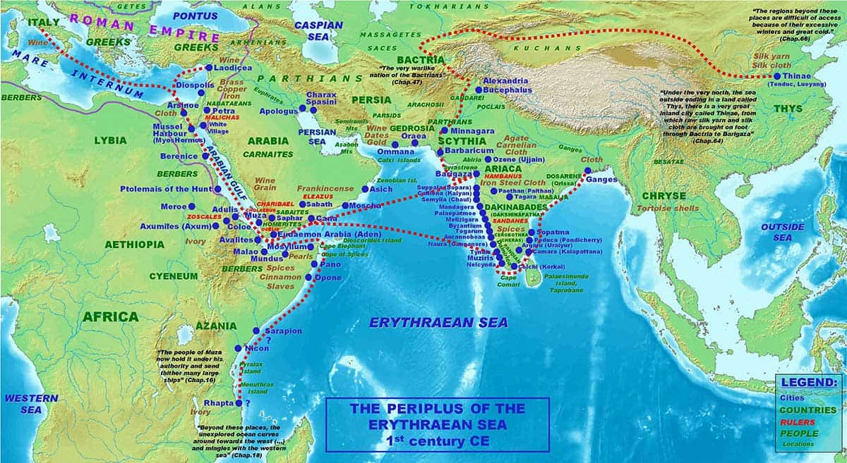 roman trade east map