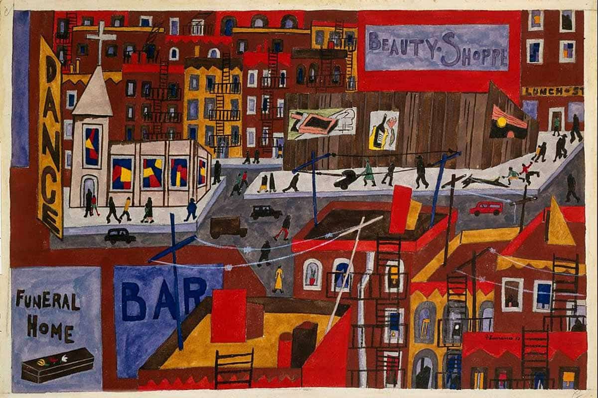 this is harlem jacob lawrence