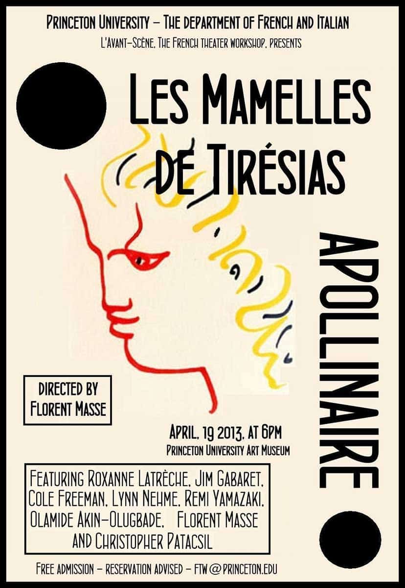 apollinaire poster play les mamelles de tiresias 