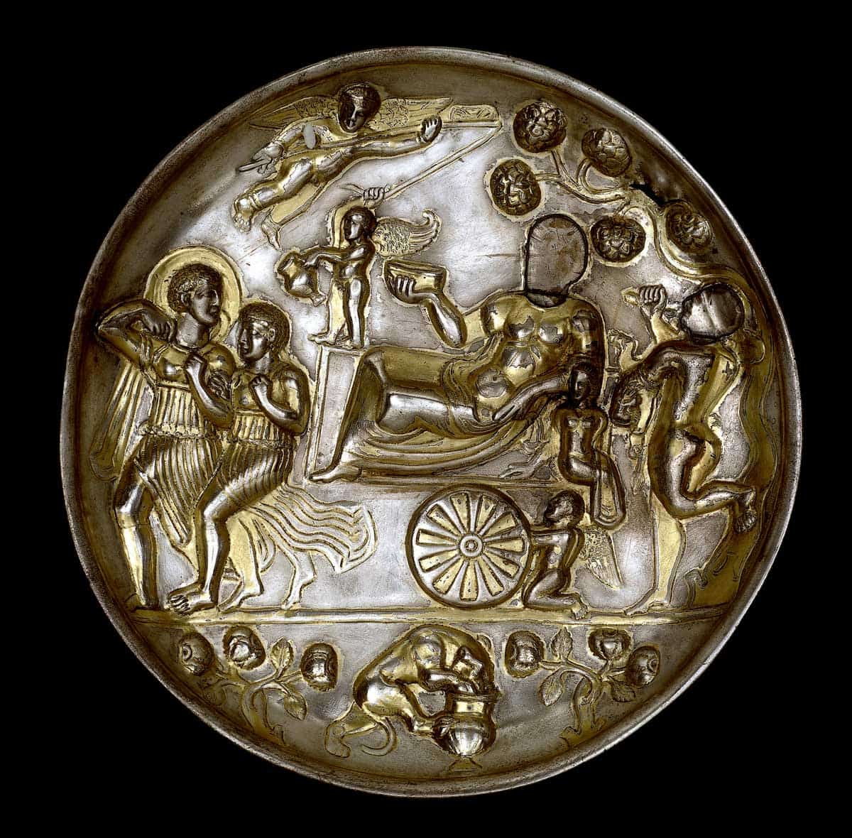 gilded silver plate parthian