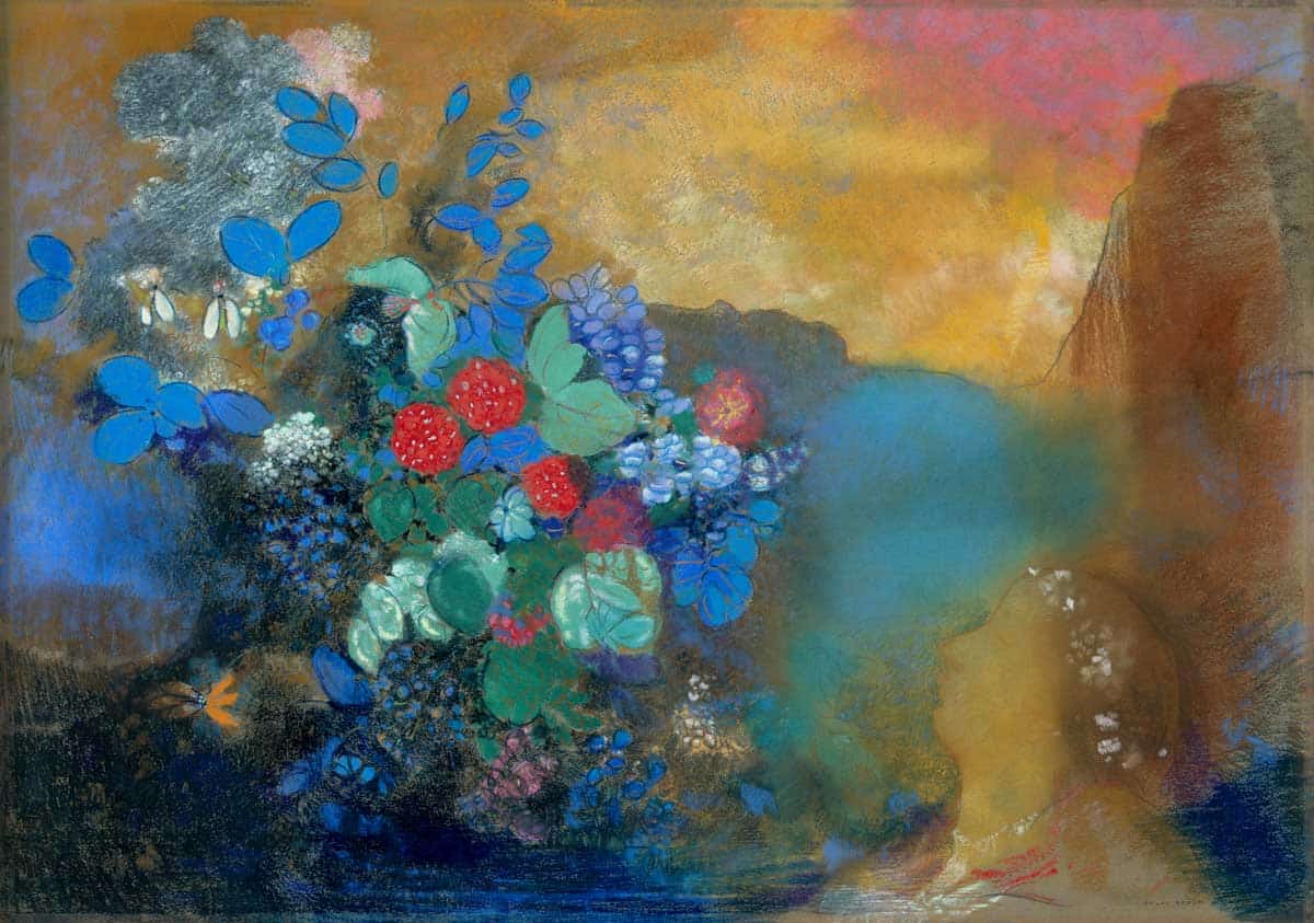 odilon redon flowers drawing 1905