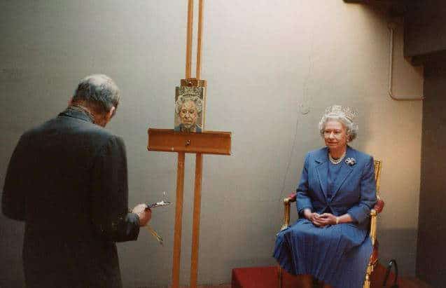 Queen Elizabeth II and Lucian Freud