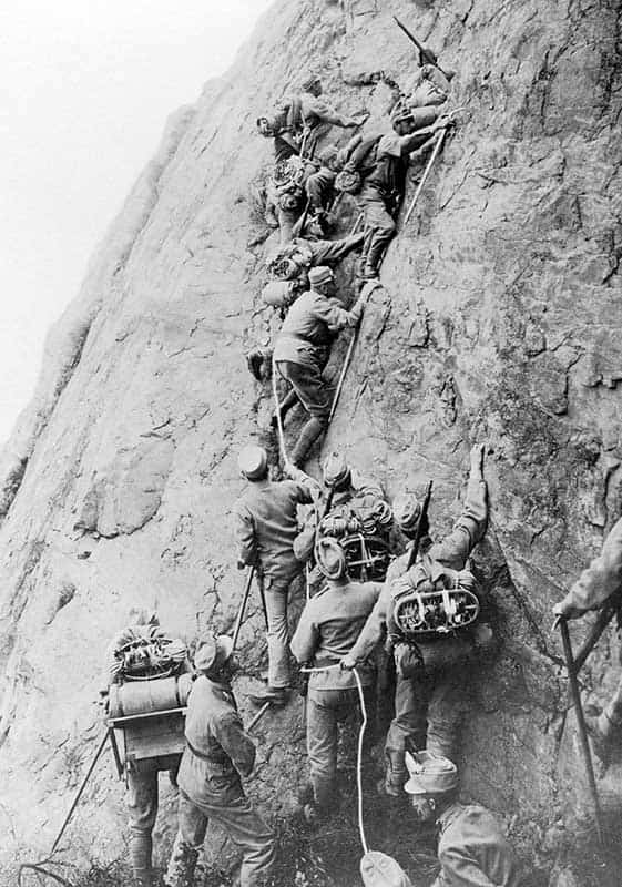 austrian mountain troops climbing