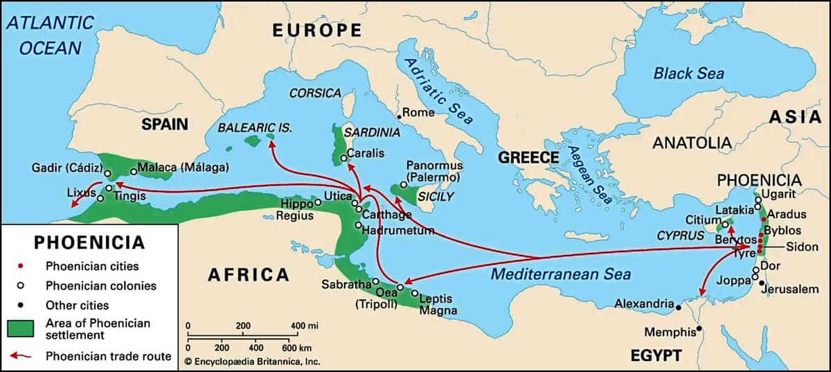 history city tyre trade routes