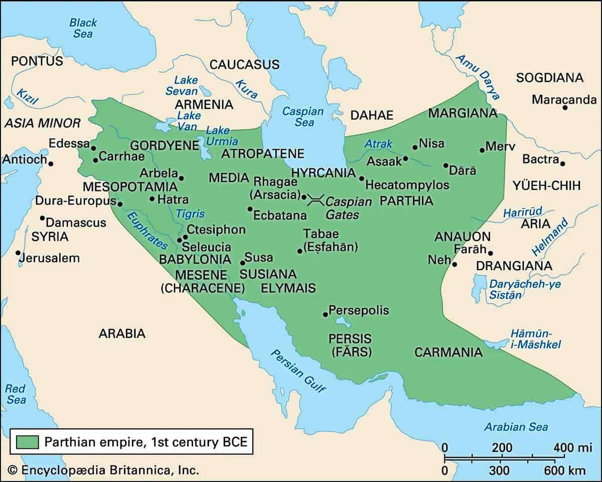 parthia empire map