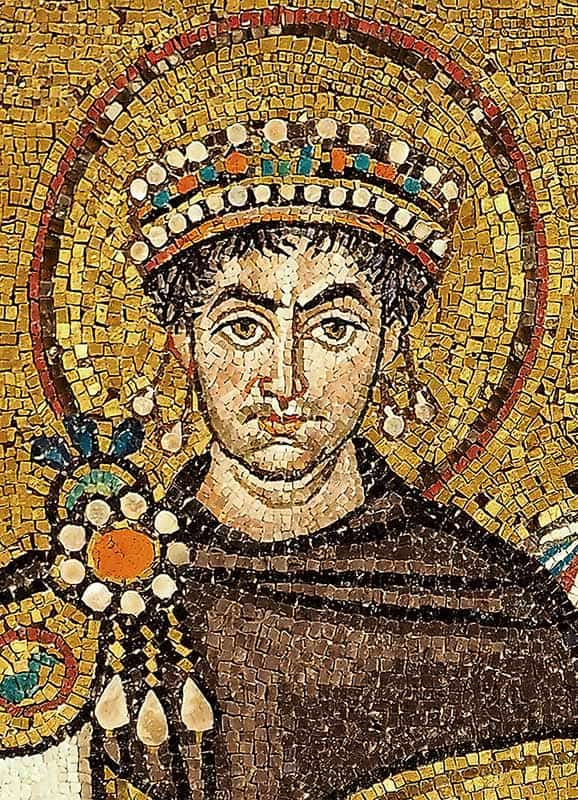 byzantine emperor justinian mosaic