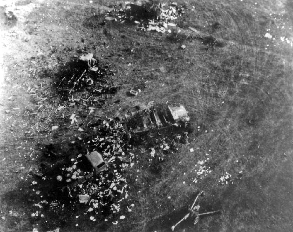 destroyed german equipment falaise d-day