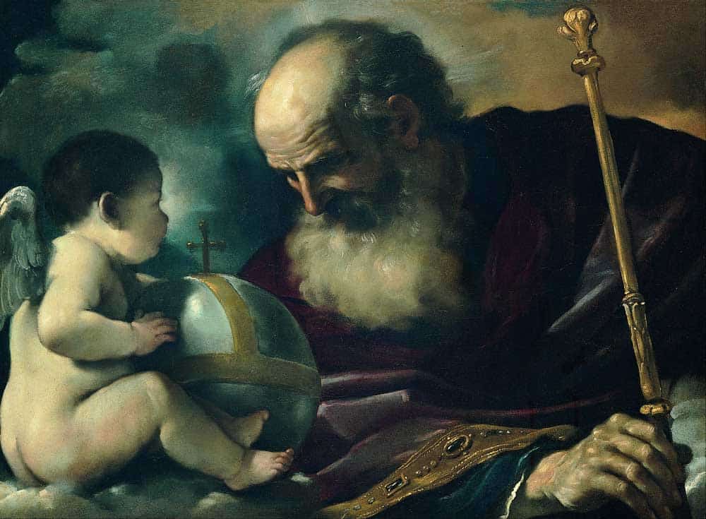 guercino god angel