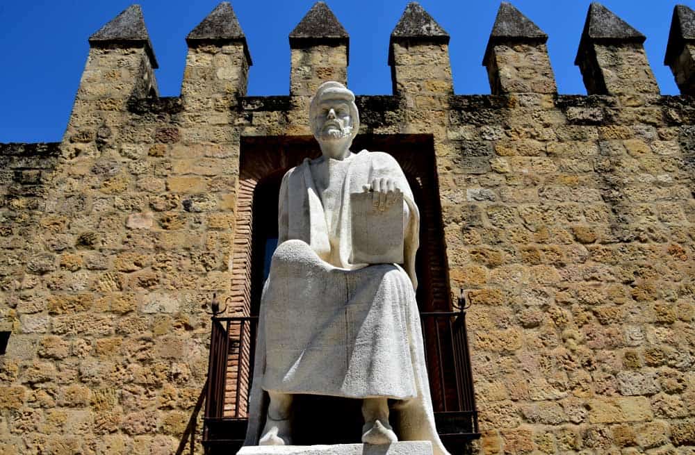 ibn rushd marble statue