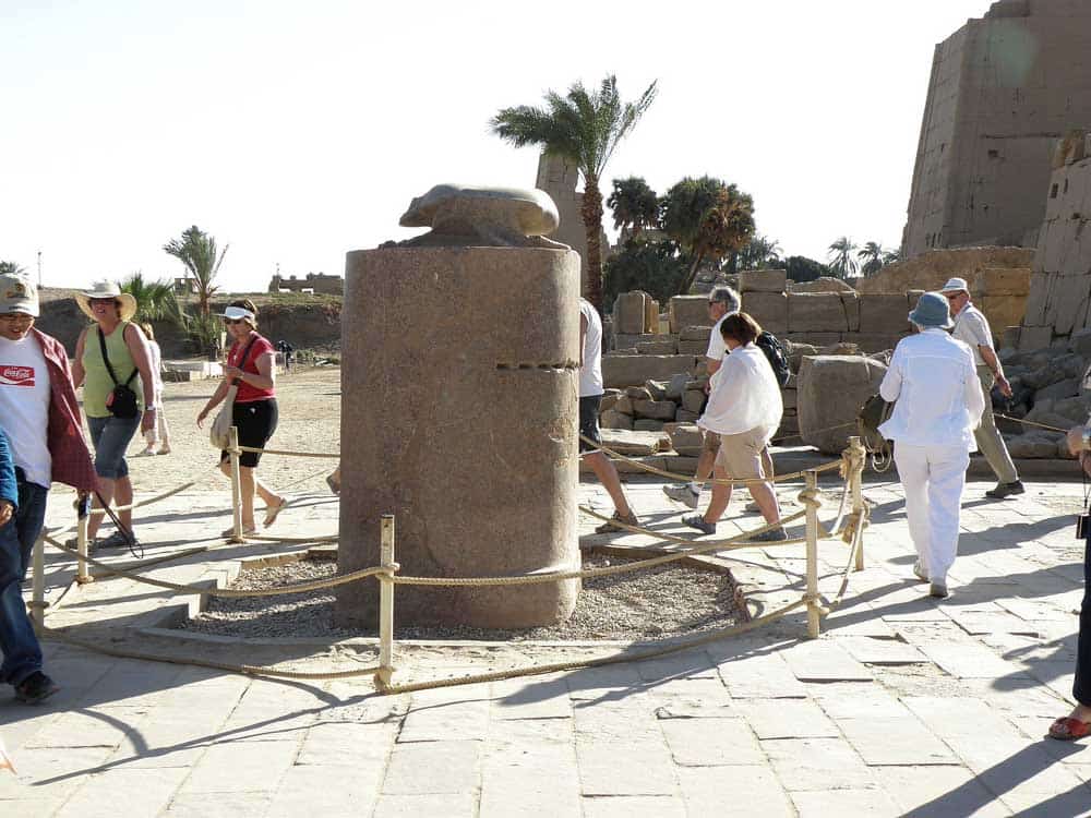 karnak temple scarab luck photo