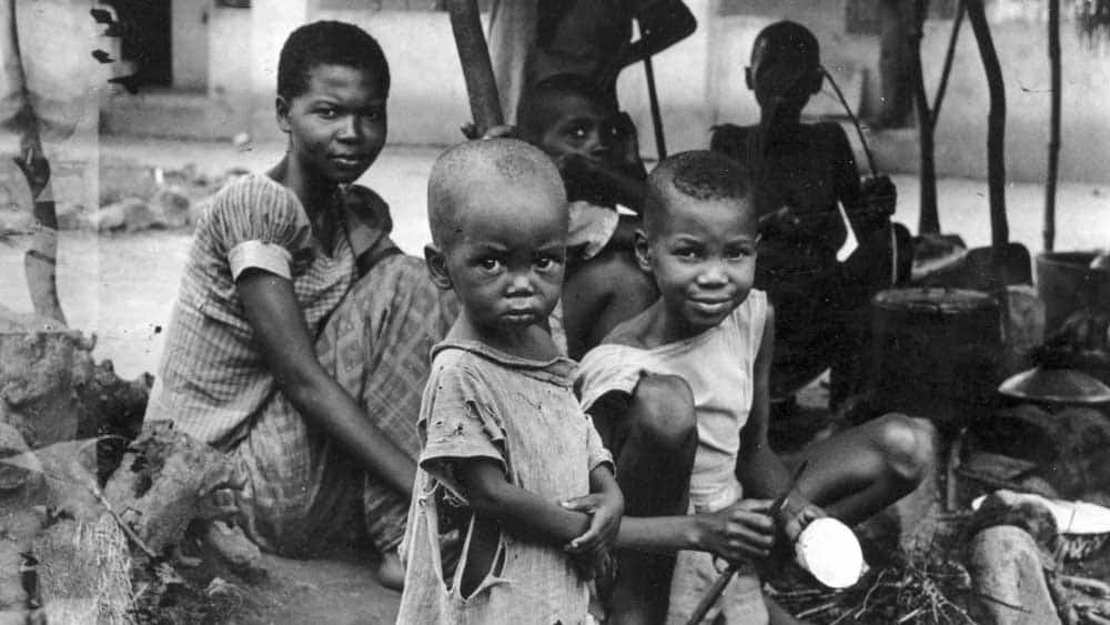 biafra family famine children nigeria