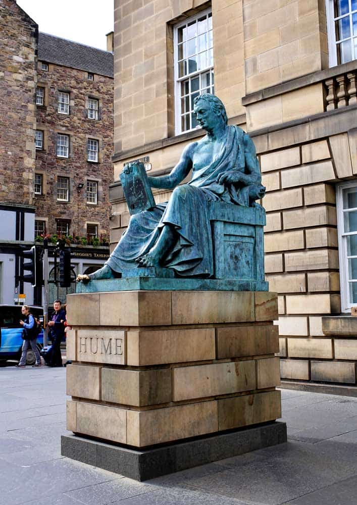 david hume memorial statue edinburgh