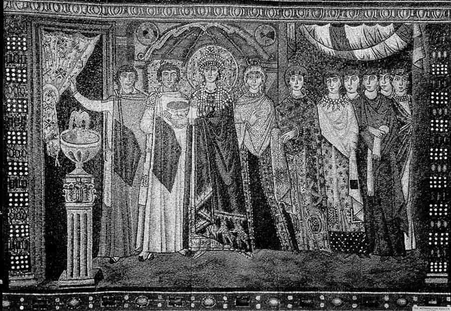 empress theodora court members painting