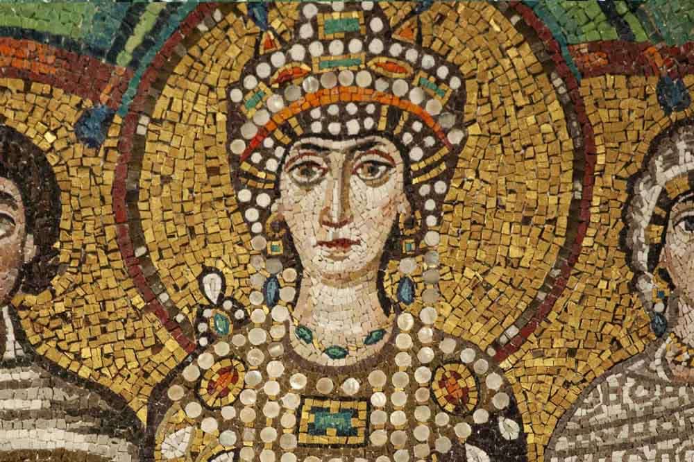 empress theodora mosaic detail