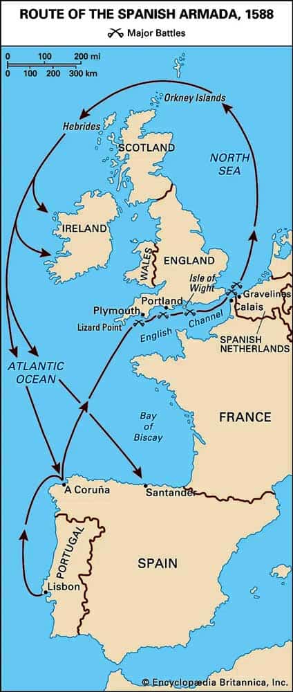 spanish armada route