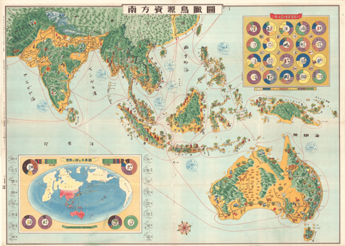 japanese map southern resources 1942