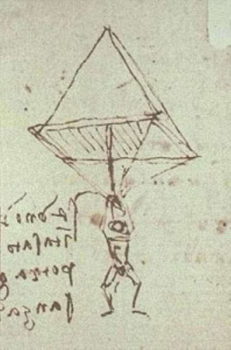 leonardo da vinci parachute