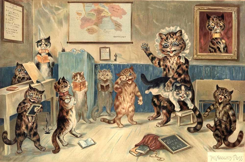 louis wain naughty puss