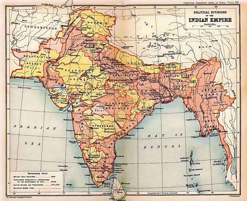 british raj map