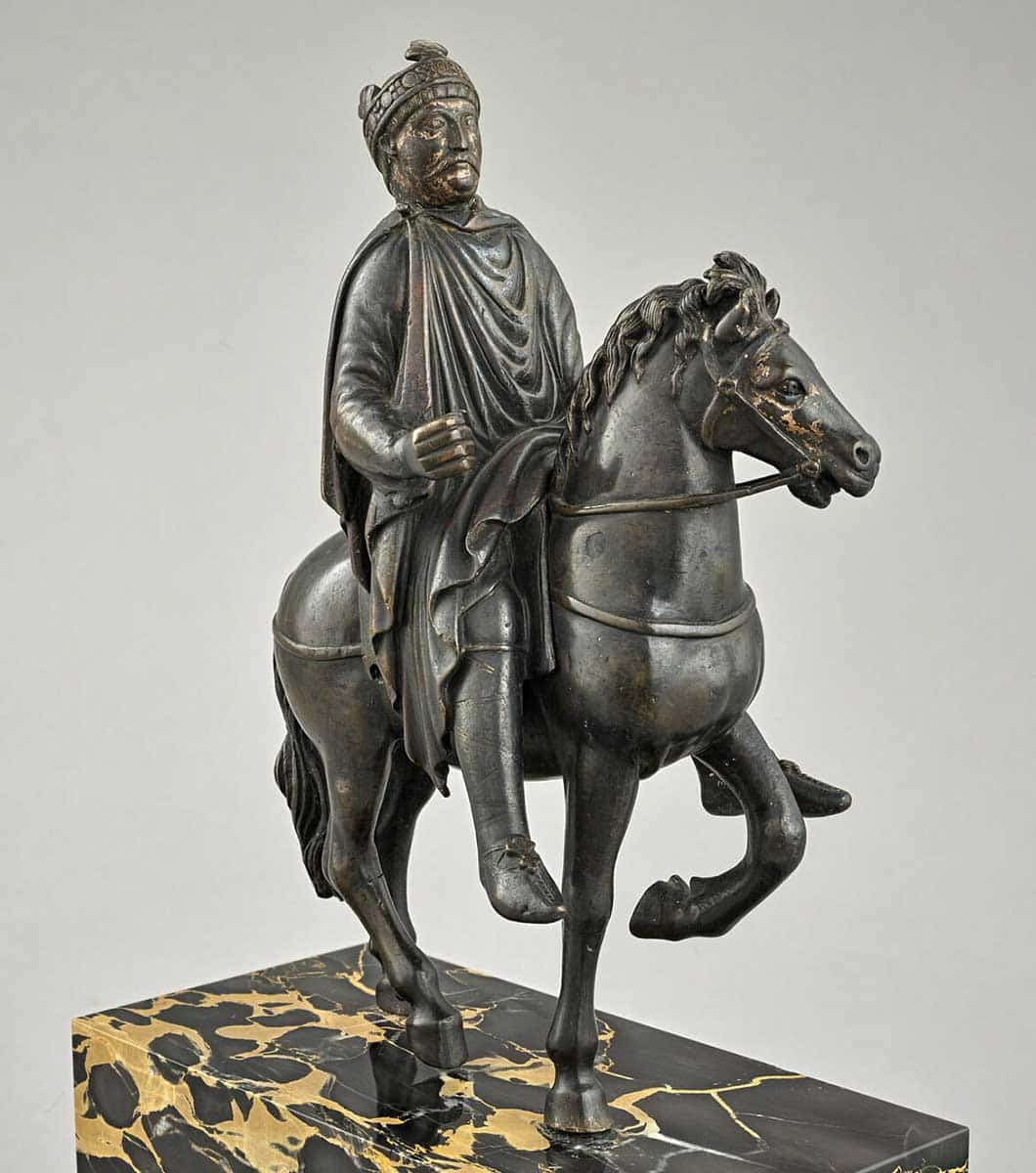 equestrian statuete of charlemagne