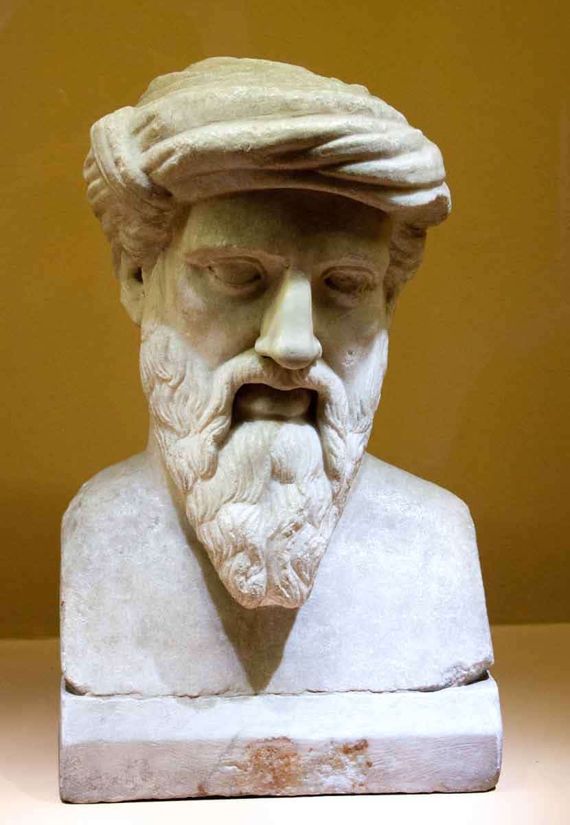 pythagoras roman forum colosseum bust