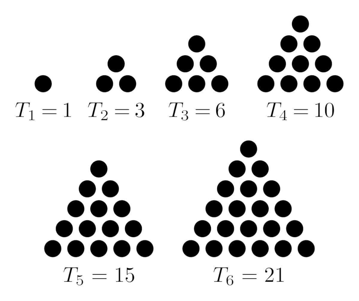 six triangular numbers