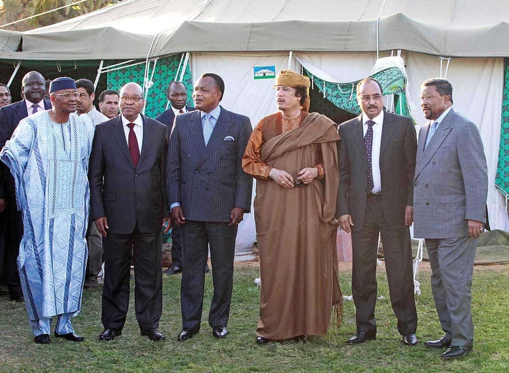 qadhafi meeting african leaders tripoli