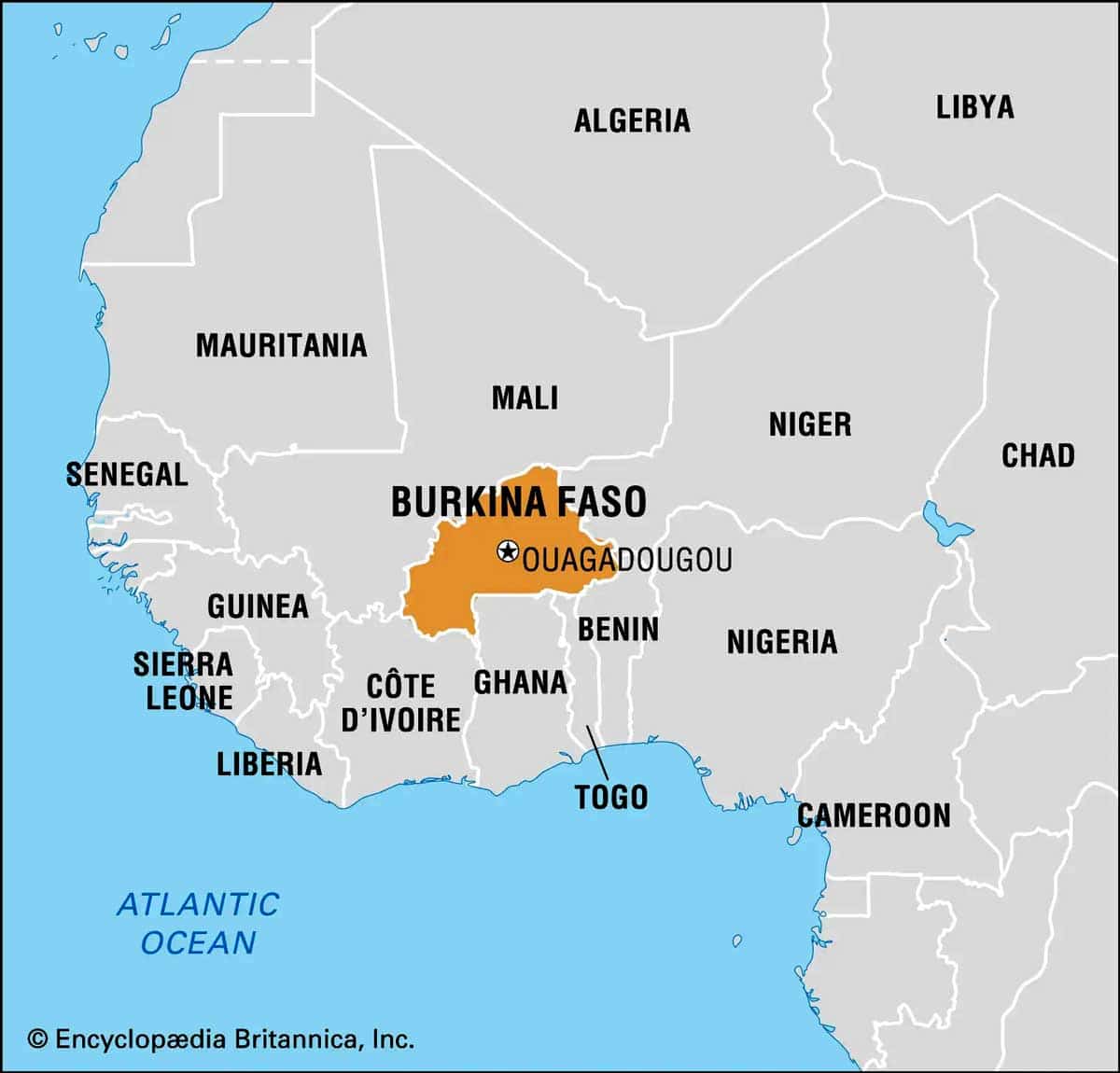 burkina faso map