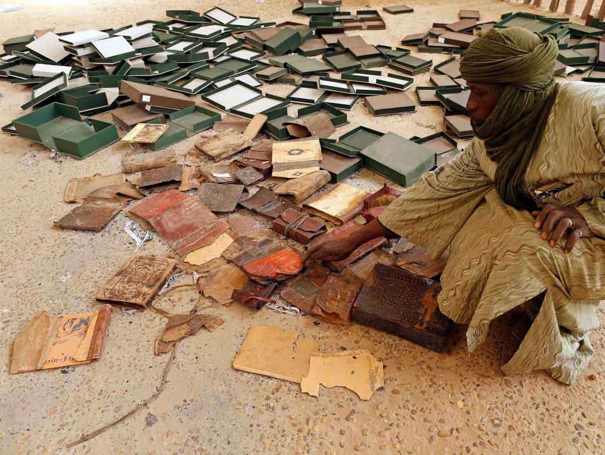 damaged manuscripts mali