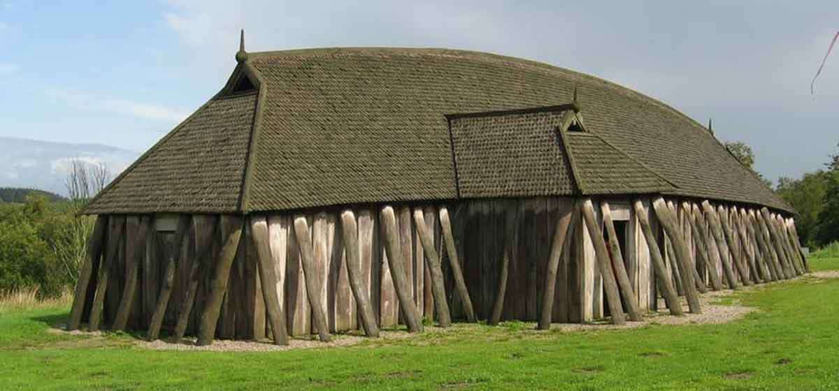 longhouse viking reconstructed denmark