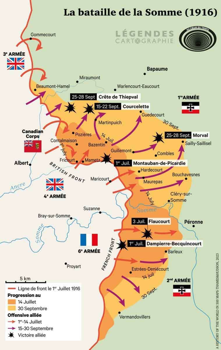 1916 battle somme map