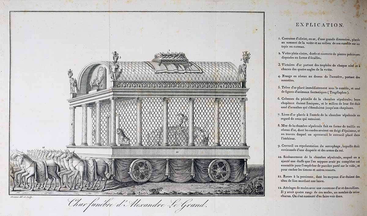 alexander the great funeral carriage