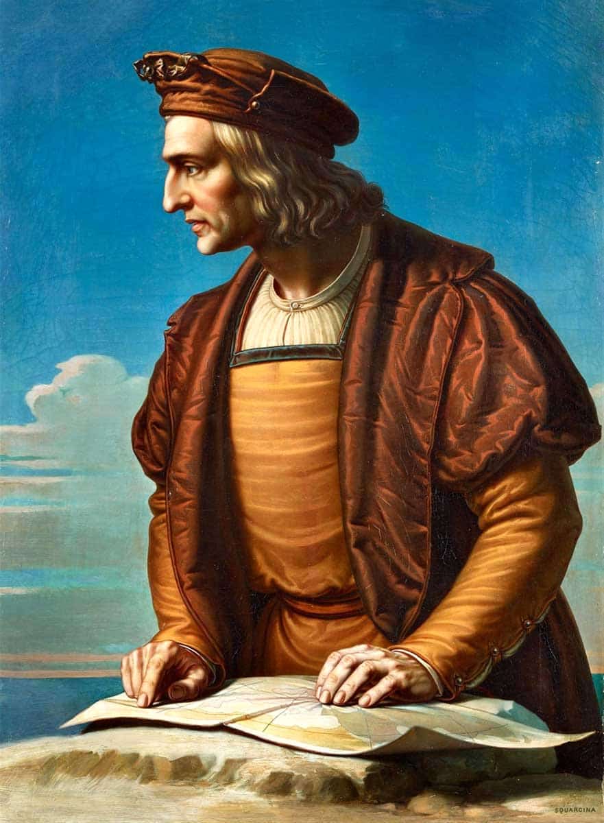 Portrait of Christopher Columbus by Giovanni Squarcina 19th century