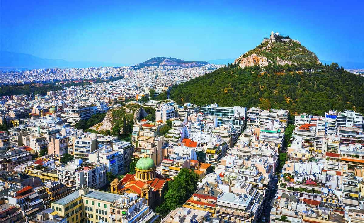 A panoramic view of Athens