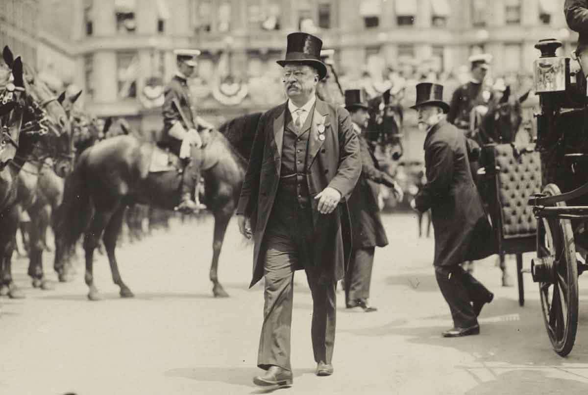 president theodore roosevelt walking