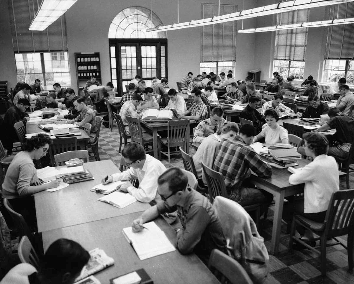 students studying