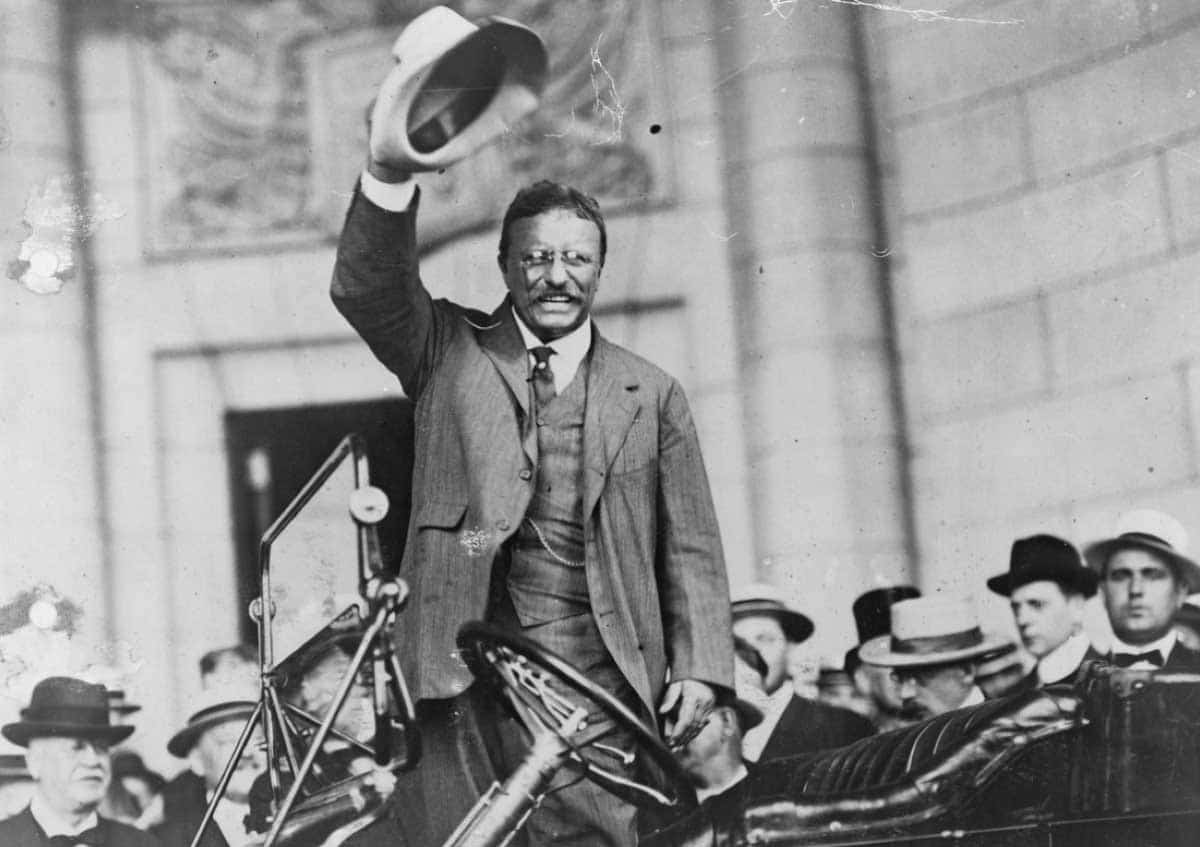 theodore roosevelt waving