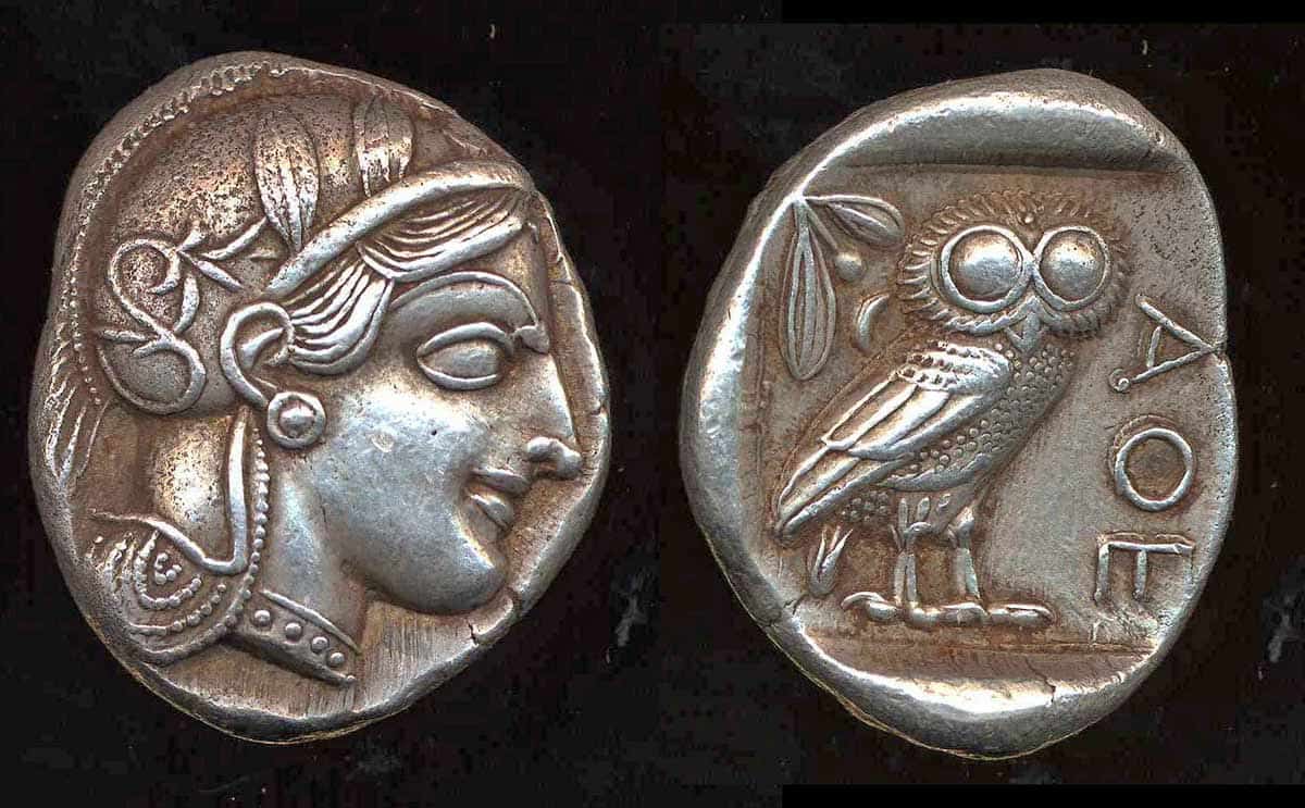 athena silver coin