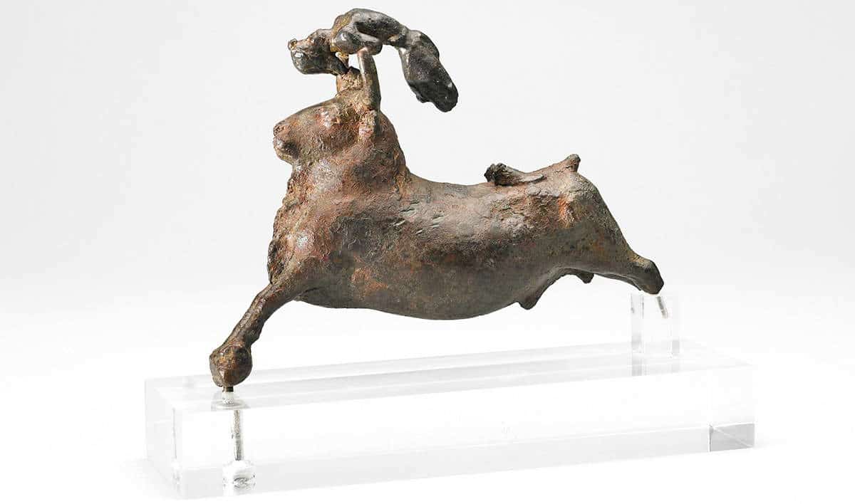 bronze bull acrobat statuette