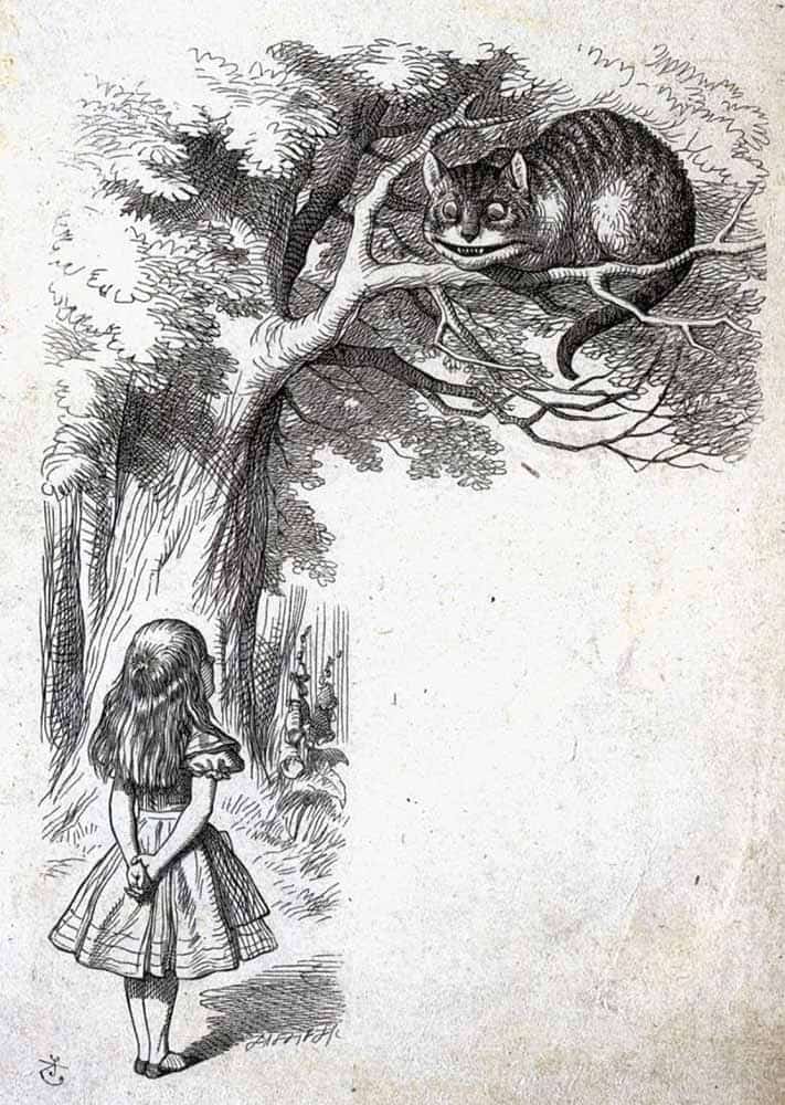 Alice and the Cheshire Cat, by John Tenniel, 19th century