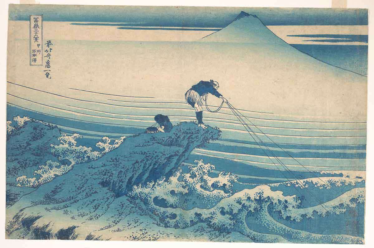 fisherman at kajikazawa hokusai