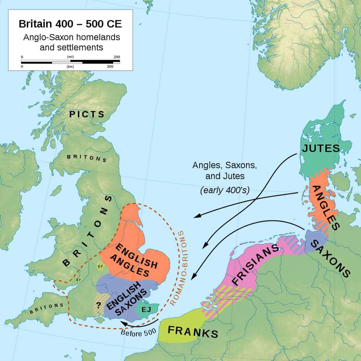 anglo saxon homelands settlements