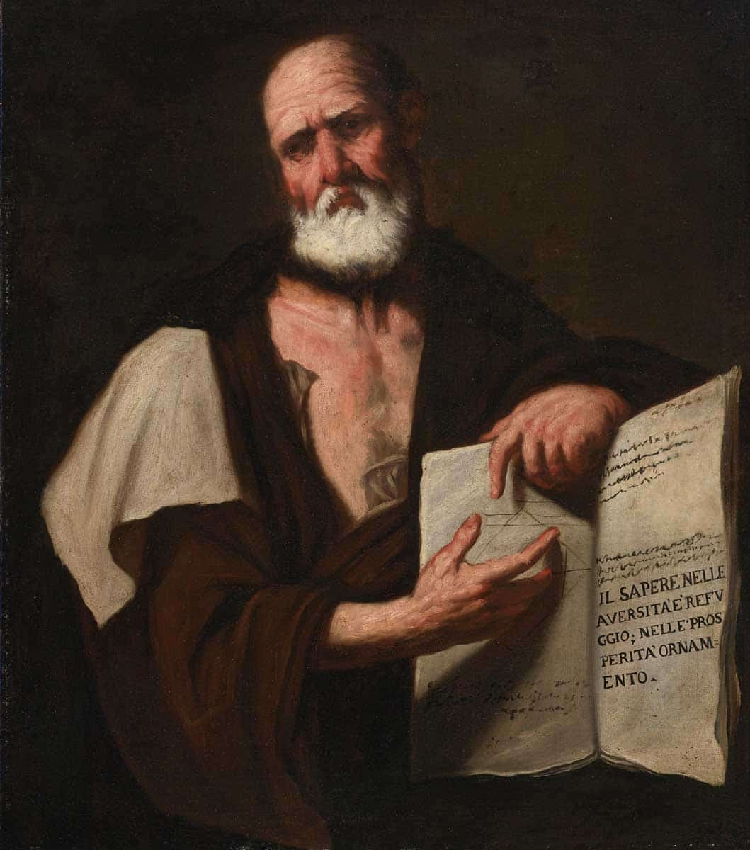 Aristotle by Luca Giordiano, 1653 via WikiArt.org (edited)